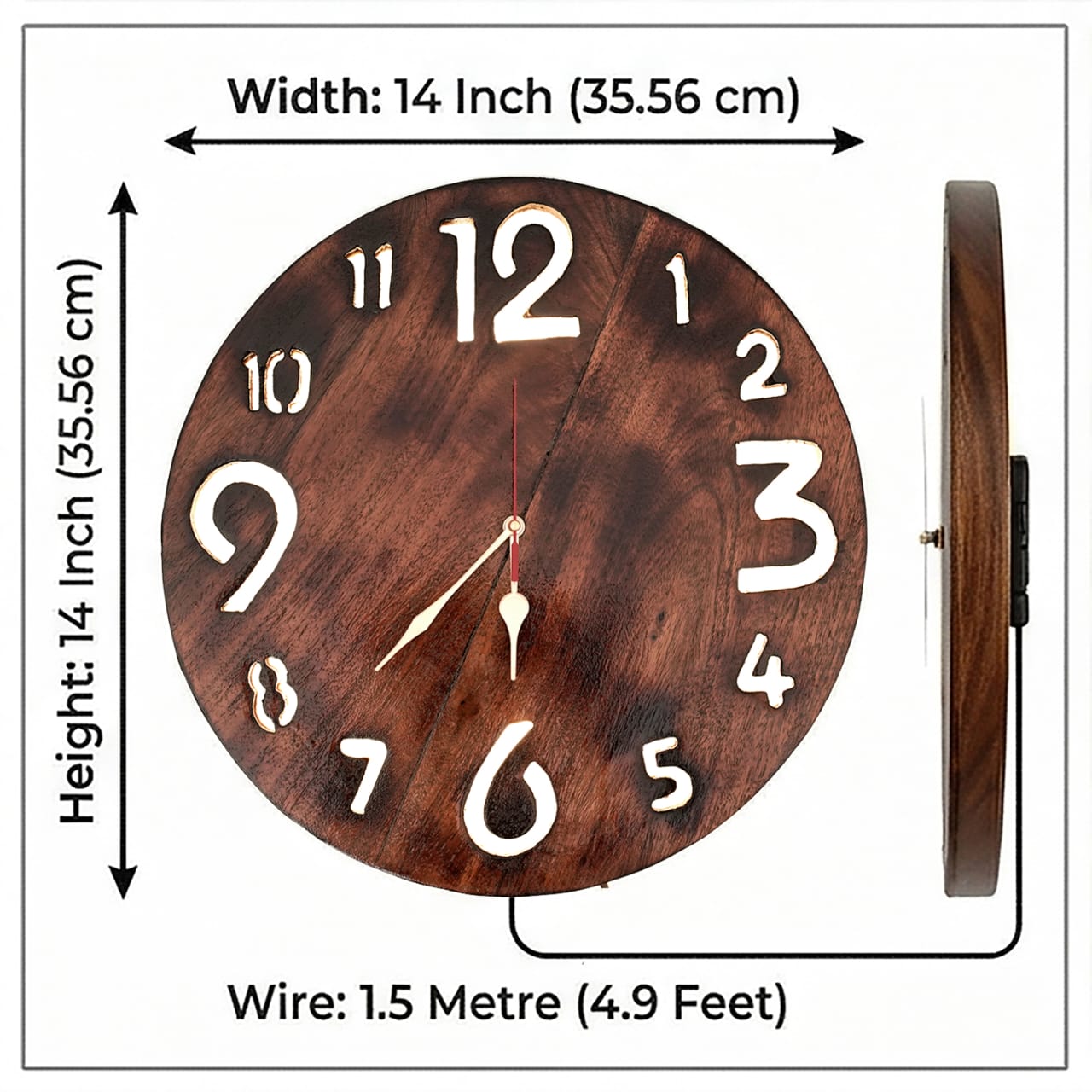 Wooden wall clock