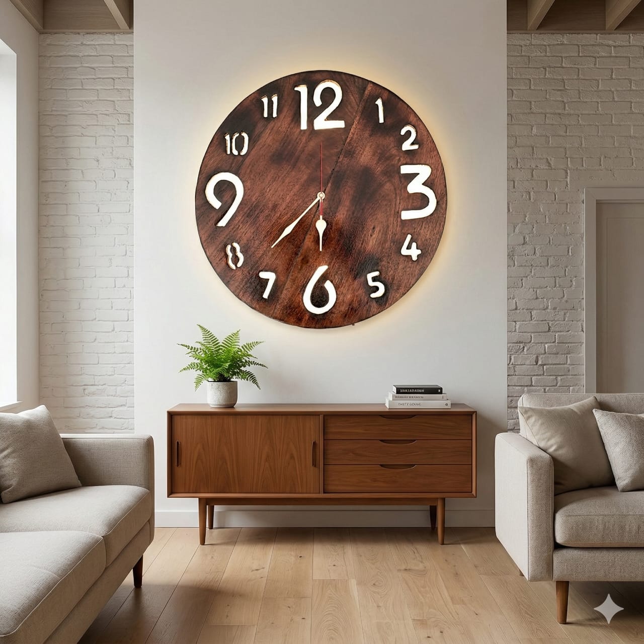 Wooden wall clock