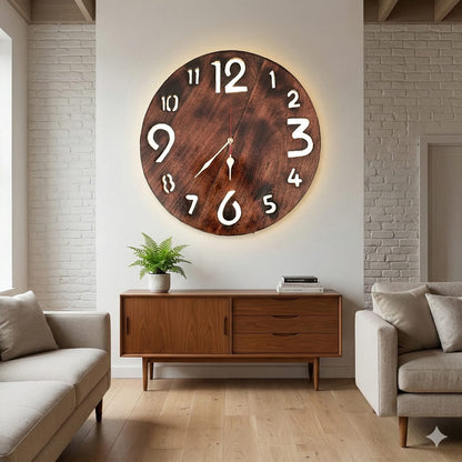 Wooden wall clock