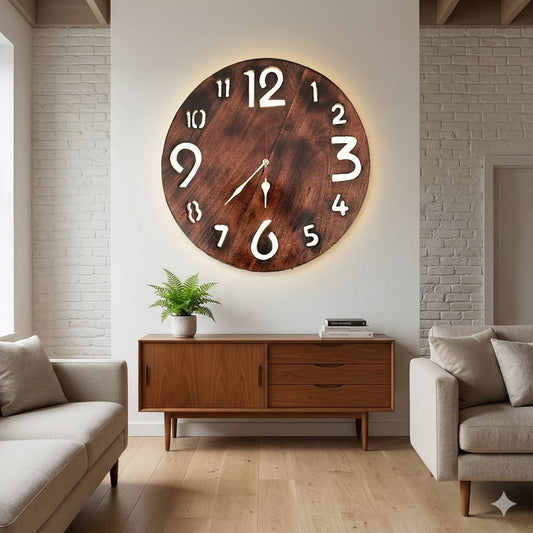 Wooden wall clock