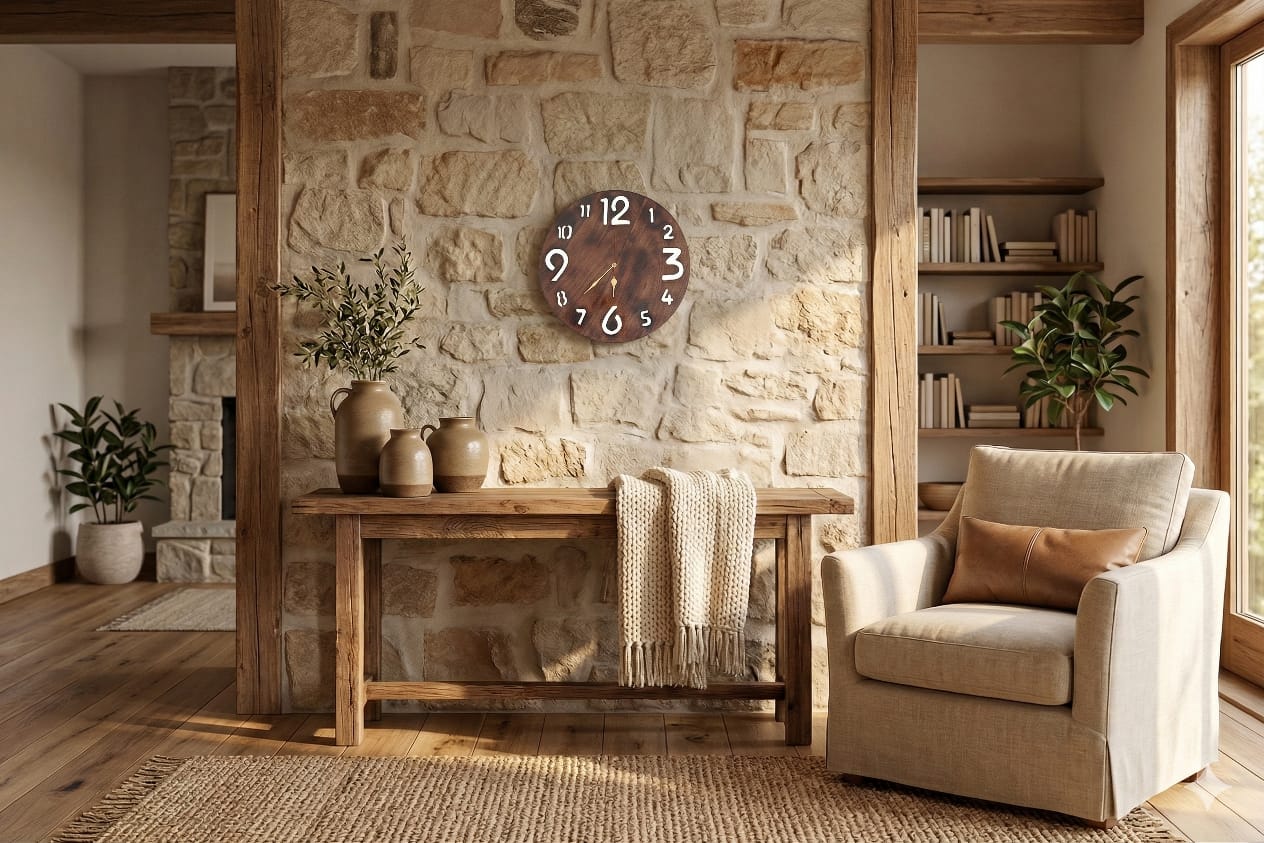 Wooden wall clock