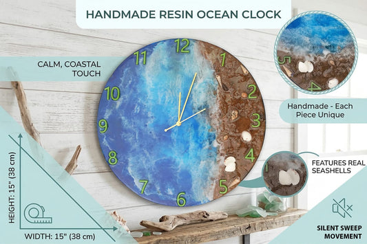 Resin Ocean Wall Clock