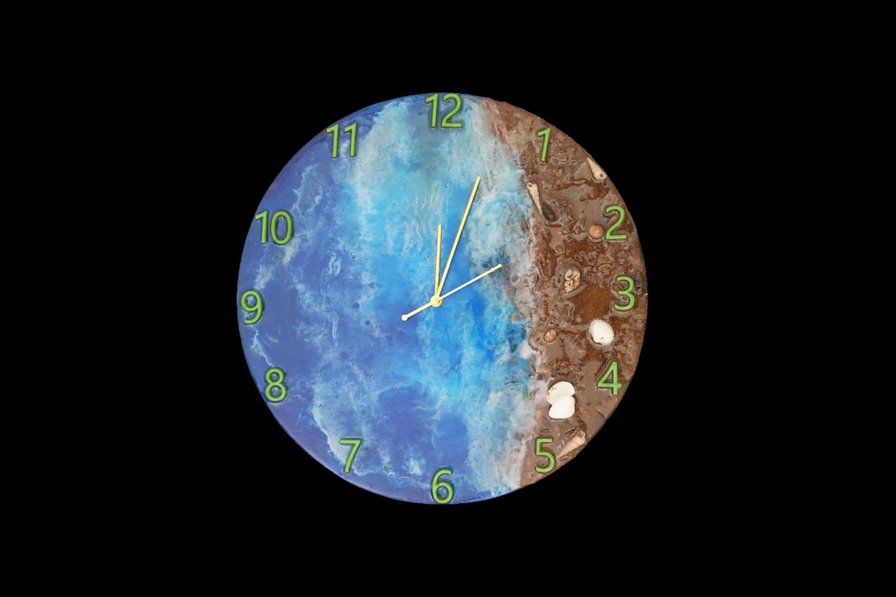Resin Ocean Wall Clock