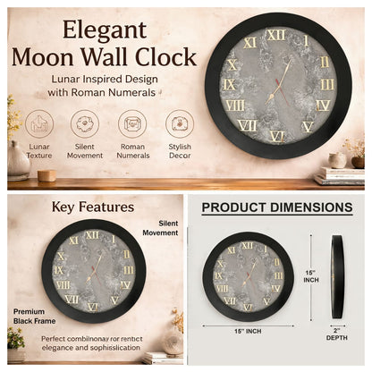Elegant Moon Wall Clock