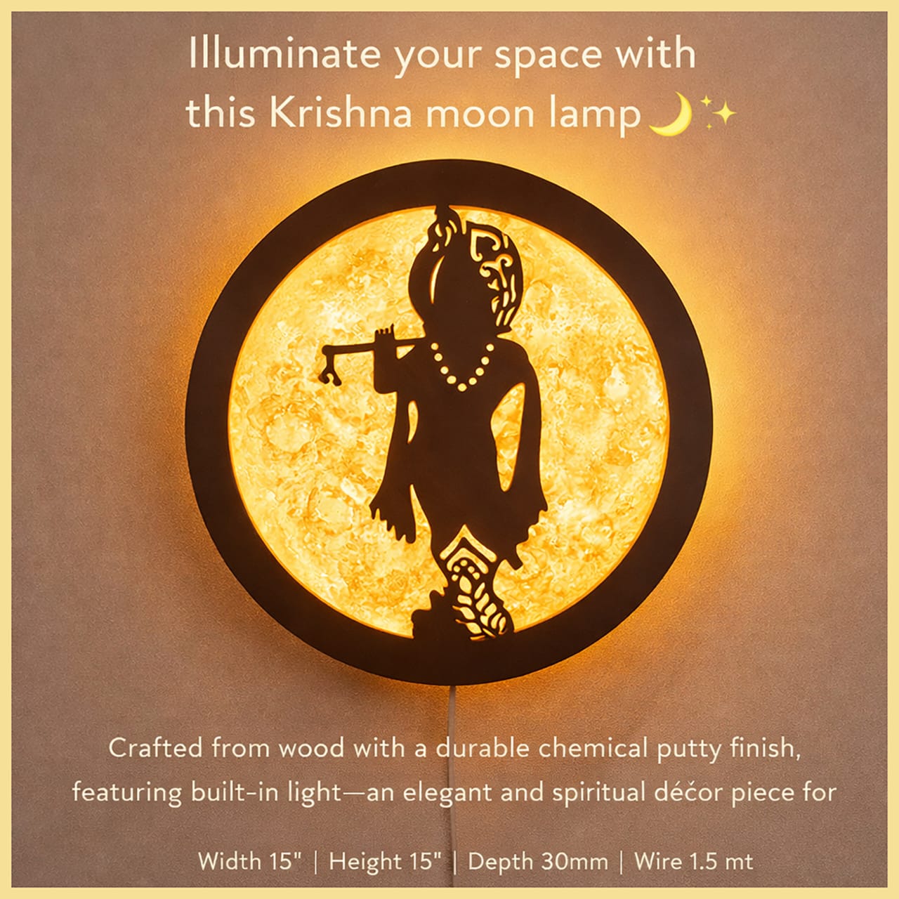 Krishna moon lamp