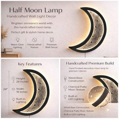 Elegant half-moon clock