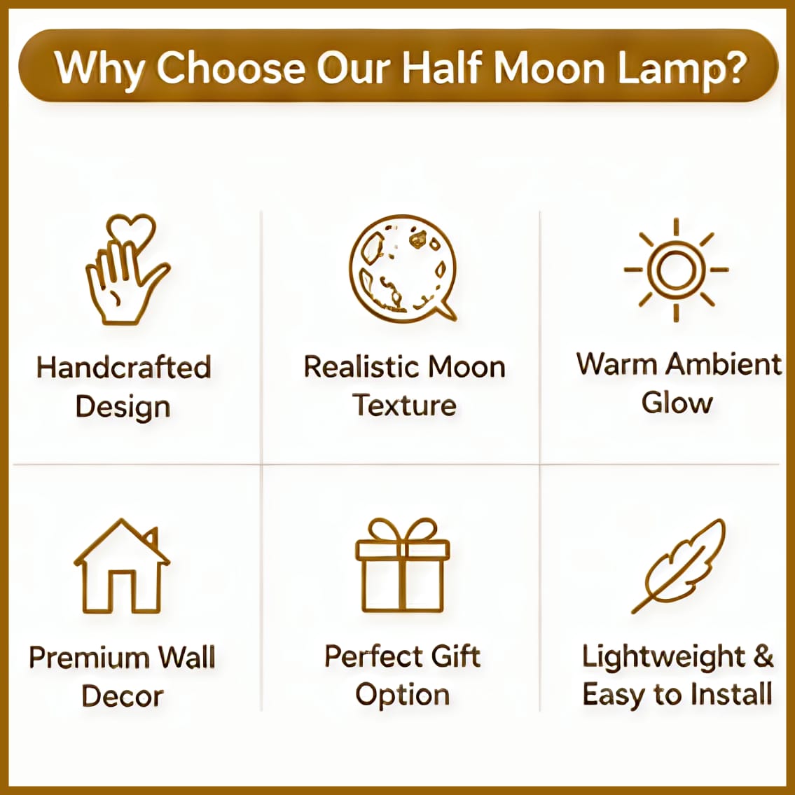 Elegant half-moon clock