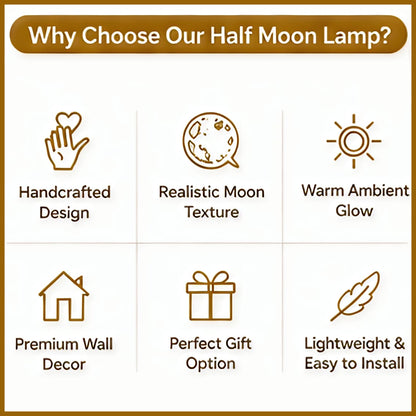 Elegant half-moon clock