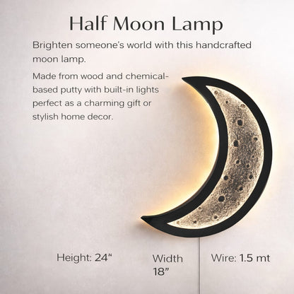 Elegant half-moon clock