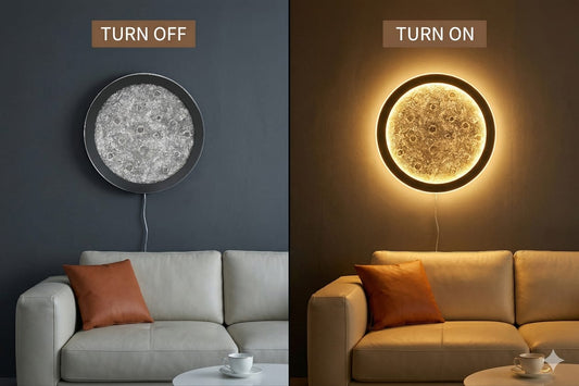 Handcrafted moon lamp