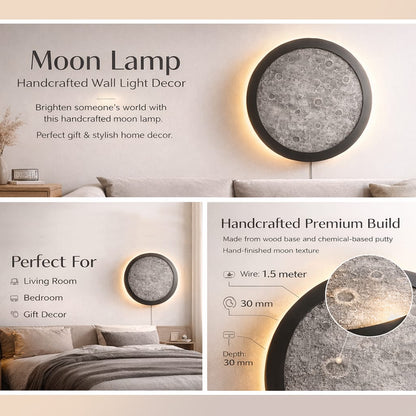 Handcrafted moon lamp