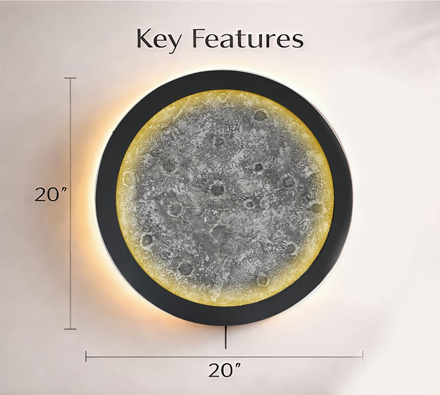 Handcrafted moon lamp