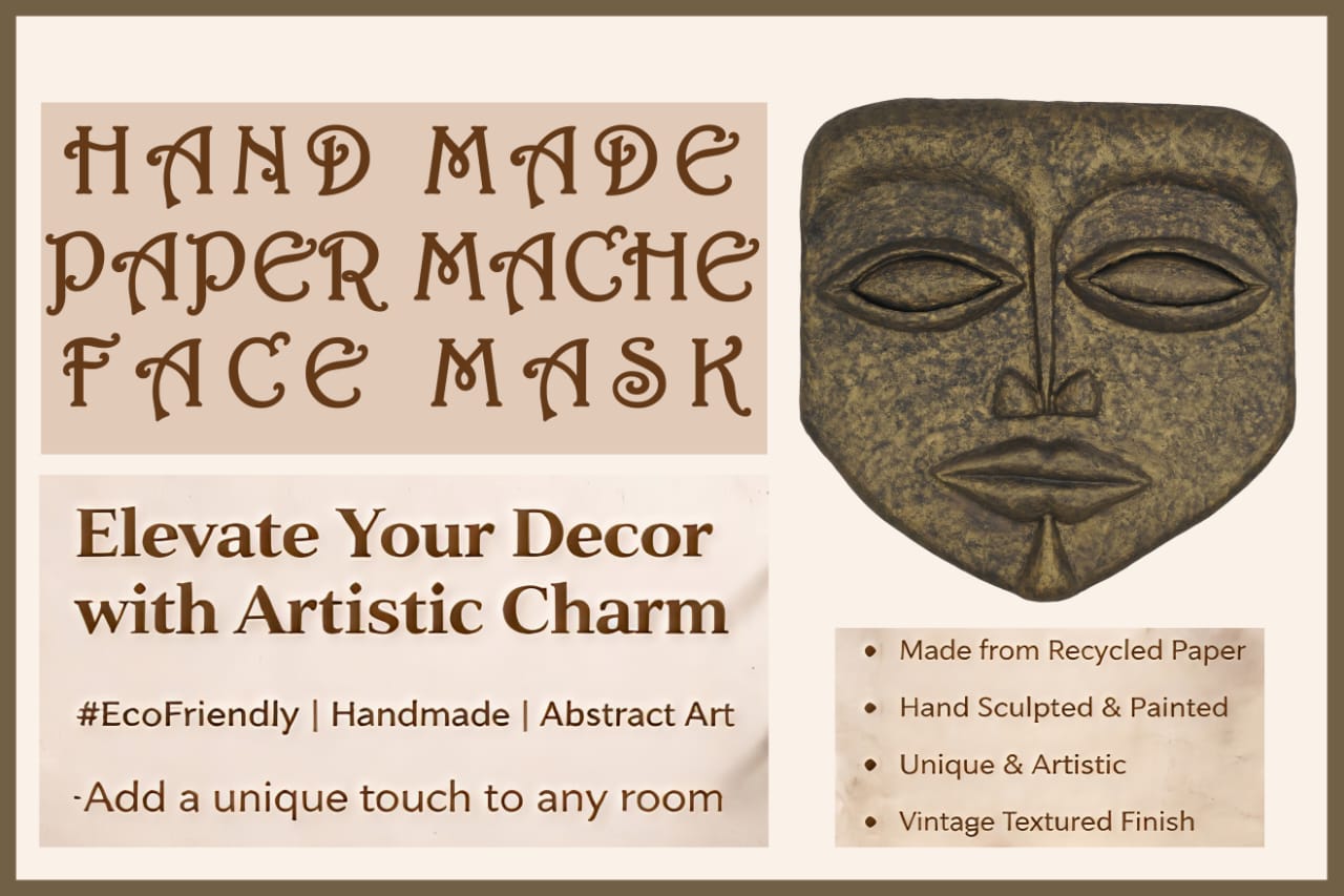 Handcrafted Paper Mache Tribal Face Mask