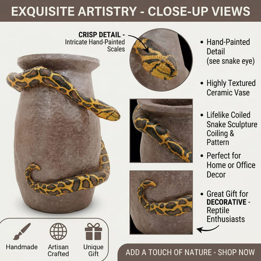 Handcrafted eco-friendly vase made from paper mache