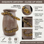Handcrafted eco-friendly vase made from paper mache