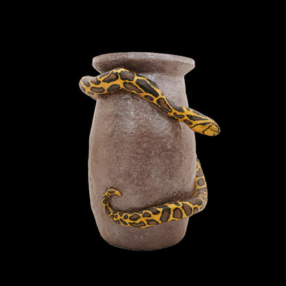 Handcrafted eco-friendly vase made from paper mache
